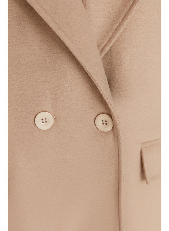 trendyol Coat - Beige - Double-breasted - Image 4