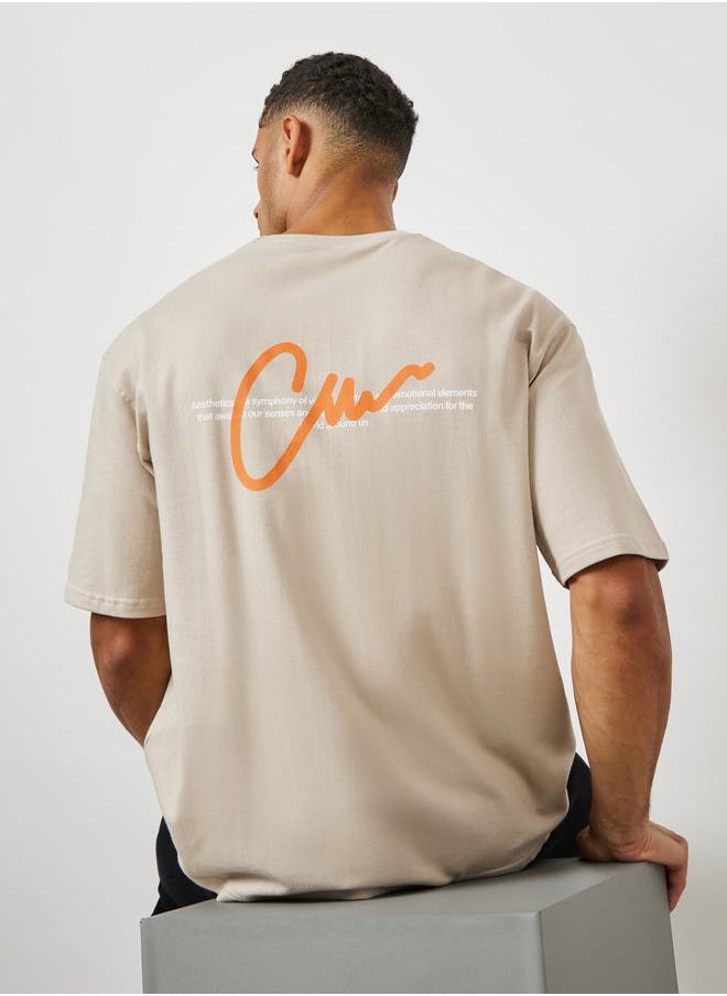 Styli - Terry Oversized Front and Back Print T-Shirt - Image 1