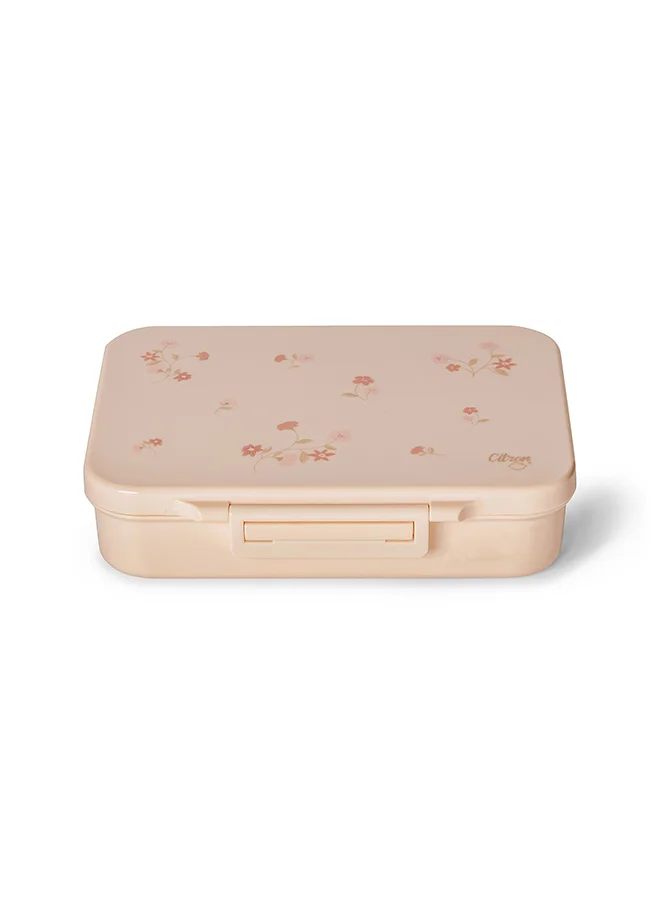 سترون Tritan Lunch Box With 4 Compartments For Kids, Leak Proof And Bpa Free Lunch Box For Kids - Flowers