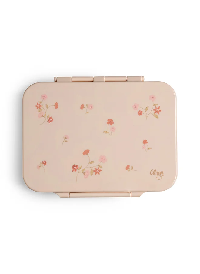 سترون Tritan Lunch Box With 4 Compartments For Kids, Leak Proof And Bpa Free Lunch Box For Kids - Flowers