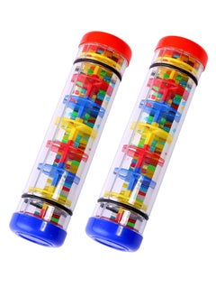 كيلا عبوتان من آلة Rainmaker الموسيقية Rain Stick للأطفال الصغار والأطفال الصغار، أنبوب خشخيشة لسقوط الأمطار مقاس 8 بوصات  - Image 1