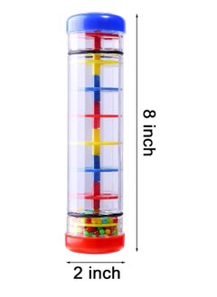 كيلا عبوتان من آلة Rainmaker الموسيقية Rain Stick للأطفال الصغار والأطفال الصغار، أنبوب خشخيشة لسقوط الأمطار مقاس 8 بوصات  - Image 2
