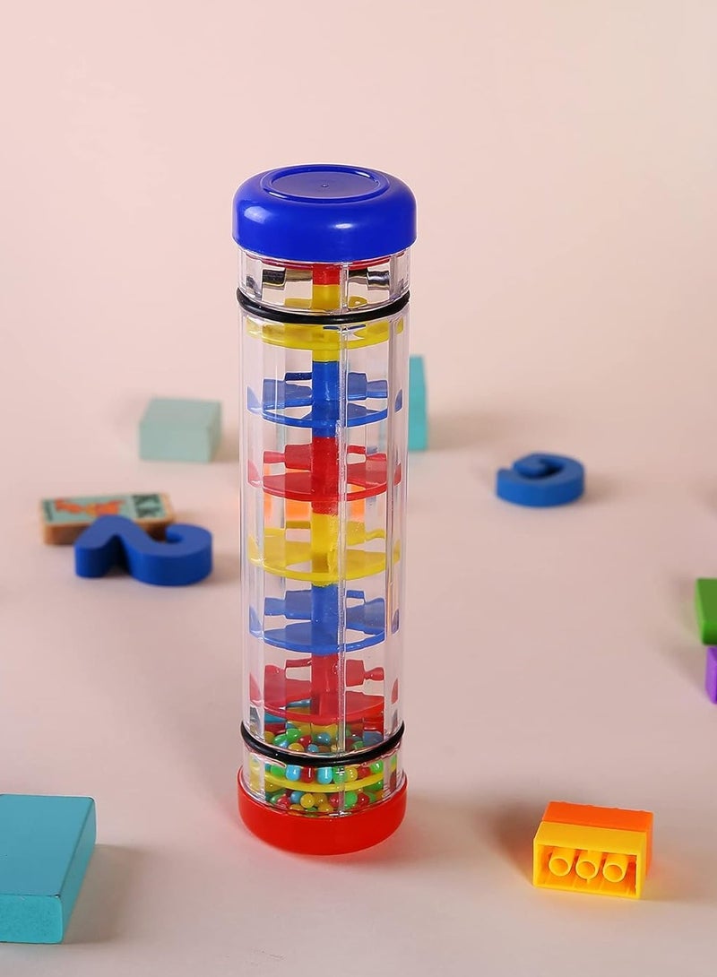 عبوتان من آلة Rainmaker الموسيقية Rain Stick للأطفال الصغار والأطفال الصغار، أنبوب خشخيشة لسقوط الأمطار مقاس 8 بوصات