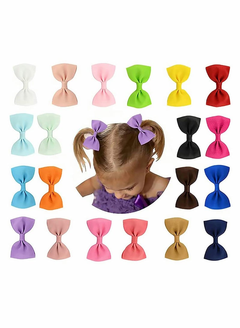 KASTWAVE Baby Girls Grosgrain Hair Ribbon Bows Bow Clips - Image 1