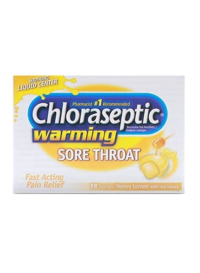 Chloraseptic Warming Lozenges Honey Lemon (18 Lozenges)