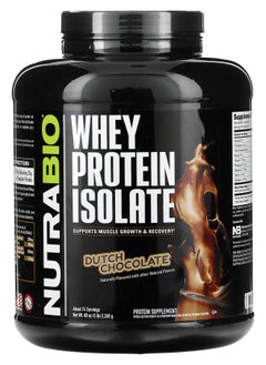 NutraBio Whey Protein Isolate Dutch Chocolate 5 lb (2268 g) 