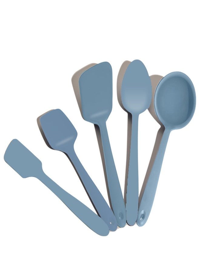 GIR: Get It Right 5-Piece Silicone Ultimate Kitchen utensils set - Ladle, Spatula, Flip, Spoon & Spoonula - Non toxic cooking utensils for Nonstick Cookware, Cooking and Baking - Slate - Image 2