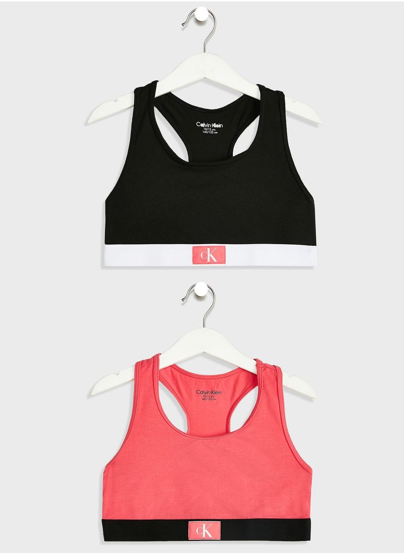 Calvin Klein Jeans - Youth 2 Pack Logo Mini Band Top - Image 1