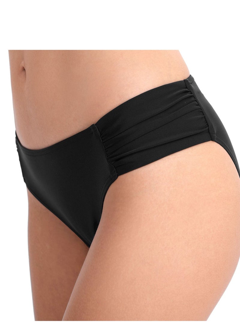 Loquat A New Swimming Trunks Conservative Pleated Women's Briefs Solid Color Swimming Trunks  - Image 2