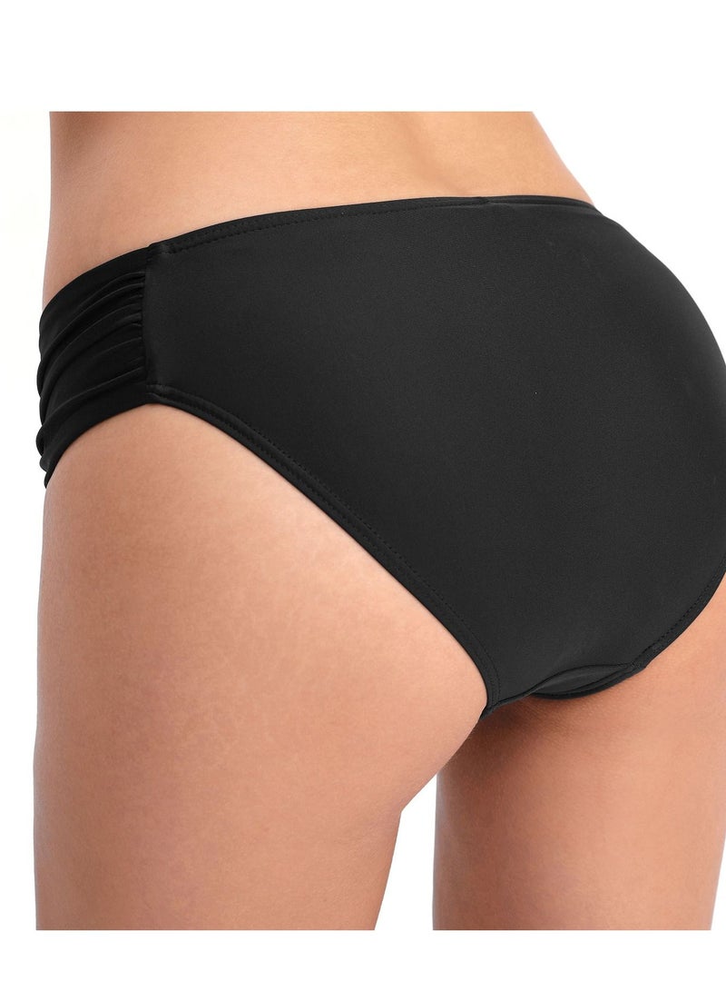 Loquat A New Swimming Trunks Conservative Pleated Women's Briefs Solid Color Swimming Trunks  - Image 3