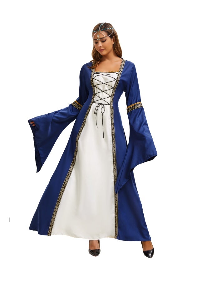 Womens Medieval Dress Victorian Costume Renaissance Long Dress Costumes Cosplay Retro Gown - Image 4