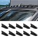 ijuicy 10 PCS Car Diffuser Shark Fin Antenna Roof Wing Air Vortex Generator Waterproof and SunProof SelfAdhesive Tail Wing Aerodynamic Spoiler Antenna Universal for Cars Glossy Black - Image 2