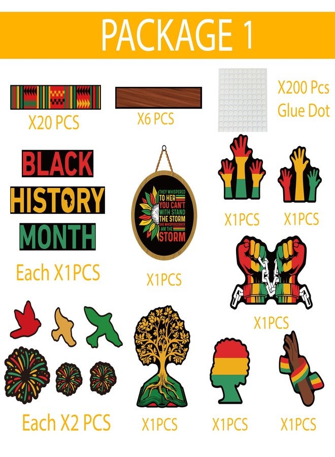 Joffetii Black History Month Bookshelf Bulletin Board Decorations Set Black Inspirational Cutouts with Bulletin Border African American Motivational Classroom Decorations for Chalkboard Wall Door Home Office - Image 3
