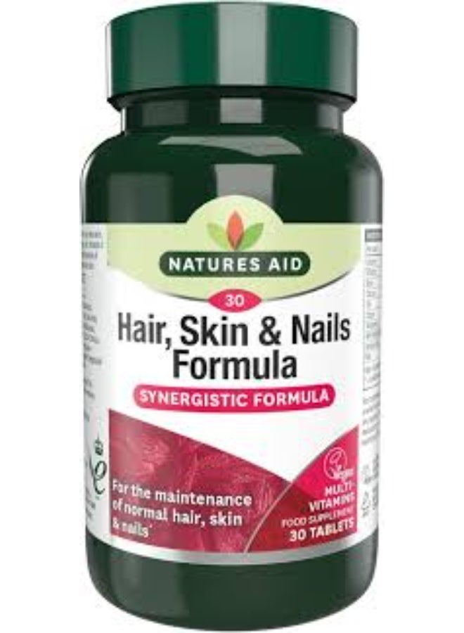 Nature's Aid formula for hair, skin and nails