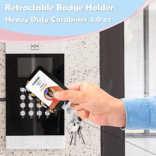 Boutilon ID Badge Holder with Lanyard,Retractable ID Badge Card Holders Detachable Neck Lanyard Strap with Badge Reel and Vertical ID Holder for Nurse Students Teachers Office Staff(Butterfly) - Image 3