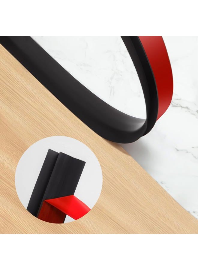 BNELL Carpet & Floor Edging Trim Strip,Self Adhesive-PVC Floor Transition Strip,Threshold Transitions Suitable for Threshold Height Less Than 20mm (6.56FT_Black) - Image 3