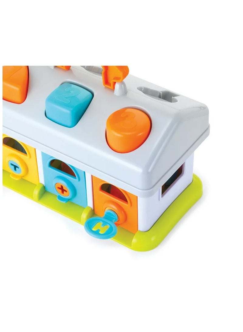 Bkids Park 'N Sort Garage Set for Toddlers - Shape Sorter with Keys & Cars, Learning Toy, 12M - Image 2