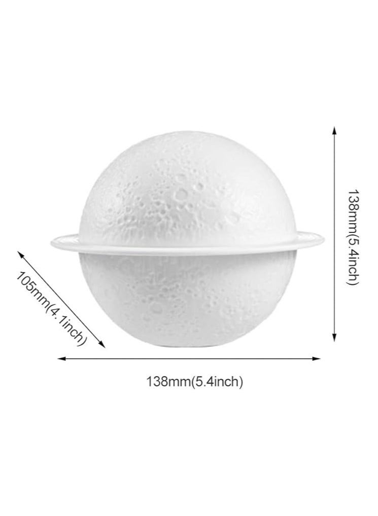 LOWEDONE Humidifiers for Bedroom, Cool Mist Humidifiers for Baby, LED light and humidifier 2 in 1, Planet light humidifiers for home, 360° Rotatable Double Spray Outlet Nozzle, with Bracket, Quiet - Image 2
