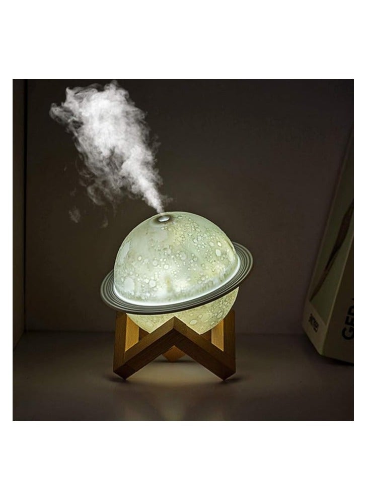LOWEDONE Humidifiers for Bedroom, Cool Mist Humidifiers for Baby, LED light and humidifier 2 in 1, Planet light humidifiers for home, 360° Rotatable Double Spray Outlet Nozzle, with Bracket, Quiet - Image 3
