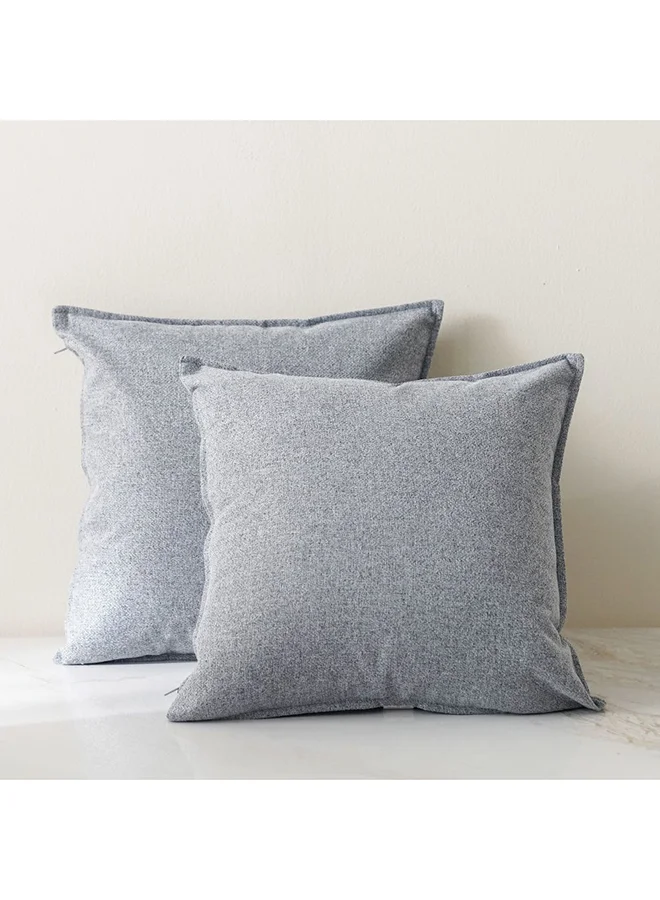 DANUBE HOME Danube Home Meadow Cushion Cover Set of 2 - Dark Grey - 45x45 cm | Polyester Couch Pillow Cover For Living Room, Bed Room 811500137805