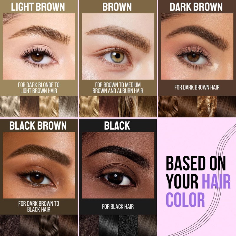iMethod Eyebrow Pen and Eyebrow Gel - Eyebrow Pencils for Women with 4-Fork-Tip & Brow Gel Clear, Magical 2-in-1 Dual-Ended Brow Pen for Fuller-Looking Defined Brows, Stay All Day, Light Brown - Image 5