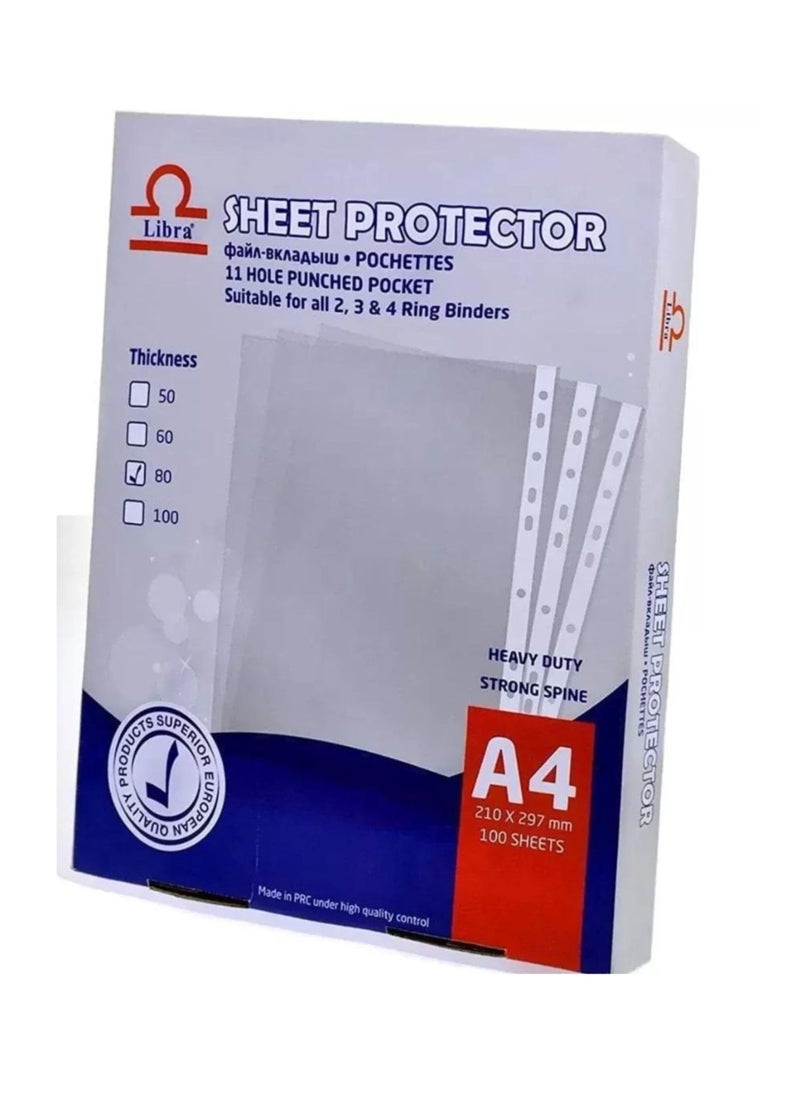 Libra Sheet Protector A4 Box 50 micron 100pcs  - Image 2