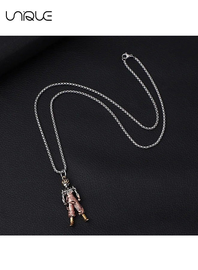 يونيك قلادة - شخصية أنيمي قلادة Wukong قلادة - قلادة شخصية كرتونية - سلسلة ترنينج ترنينج كلافيكل - قلادة شخصية - كل يوم متعدد الاستخدامات - Image 4