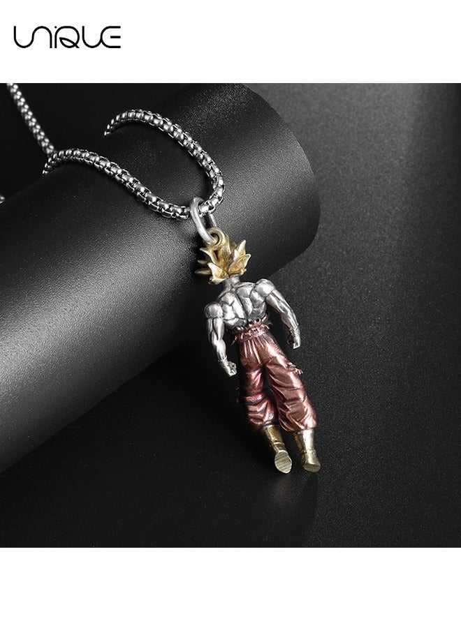 يونيك قلادة - شخصية أنيمي قلادة Wukong قلادة - قلادة شخصية كرتونية - سلسلة ترنينج ترنينج كلافيكل - قلادة شخصية - كل يوم متعدد الاستخدامات - Image 3