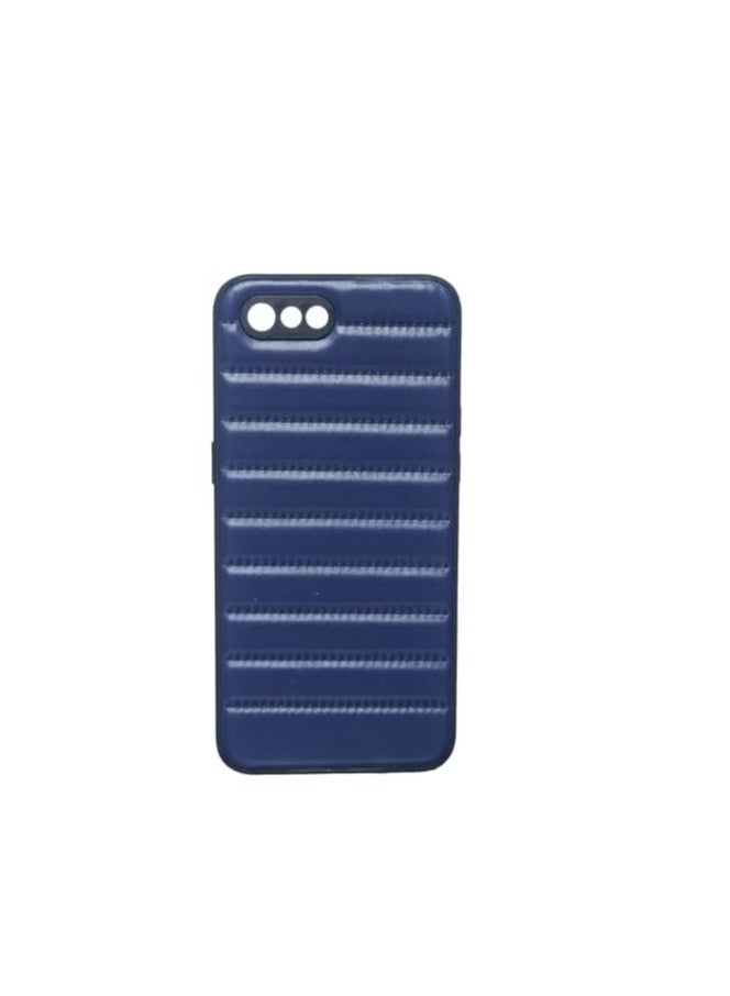 Ribbed Polypropylene Back Cover for Oppo A1K - Navy Blue - Image 1