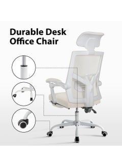 Mesh Ergonomic Office Chair with Footrest Home Office Desk Chair with Headrest and Backrest Adjustable Computer Executive Desk Chair with Wheels 360 Swivel Task Chair - pzsku/Z802813054CA462714667Z/45/_/1740041412/5d135fd0-9a78-4047-92f9-8ab643181988