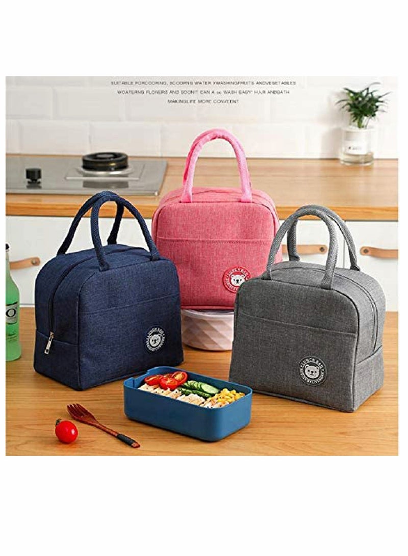 KASTWAVE Robust Lunch Bags for Women and Men, Leak-Proof Water-Resistant Cooler tote bag container for Adults, kids, Light-weight Portable lunch box for Office work, Outdoor, Picnic, School(Pink) - Image 2