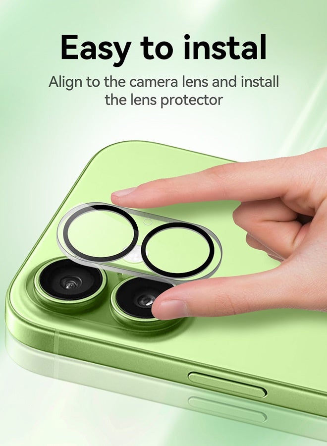 بشكل مختصر [حزمة من 3 قطعة] حماية عدسة الكاميرا لـ iPhone 17 بحجم 6.3 بوصة لعام 2025، زجاج toughened حماية شفاف عالي الدقة (HD) بالصلابة 9H - Image 4
