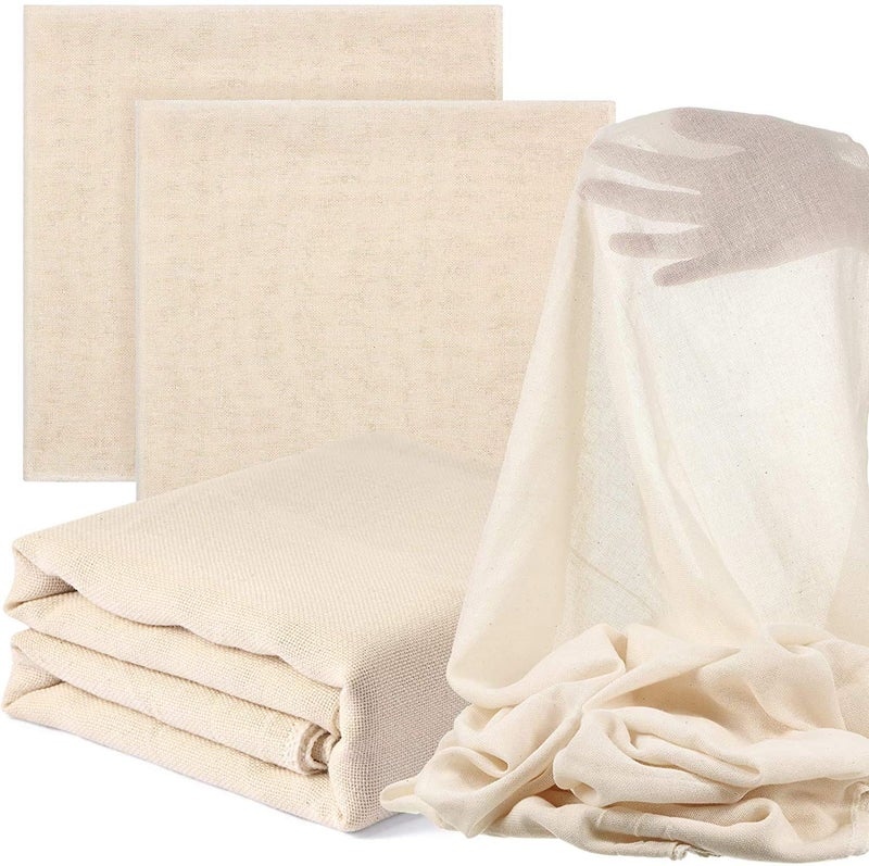 PSM100 PSM100 Muslin Cloth for Straining Unbleached Cotton Natural Ultra Fine Cheese Cloths for Straining Reusable Making Cheese Baking Hallowmas Decoration1mtrX1mtr2pc - Image 1