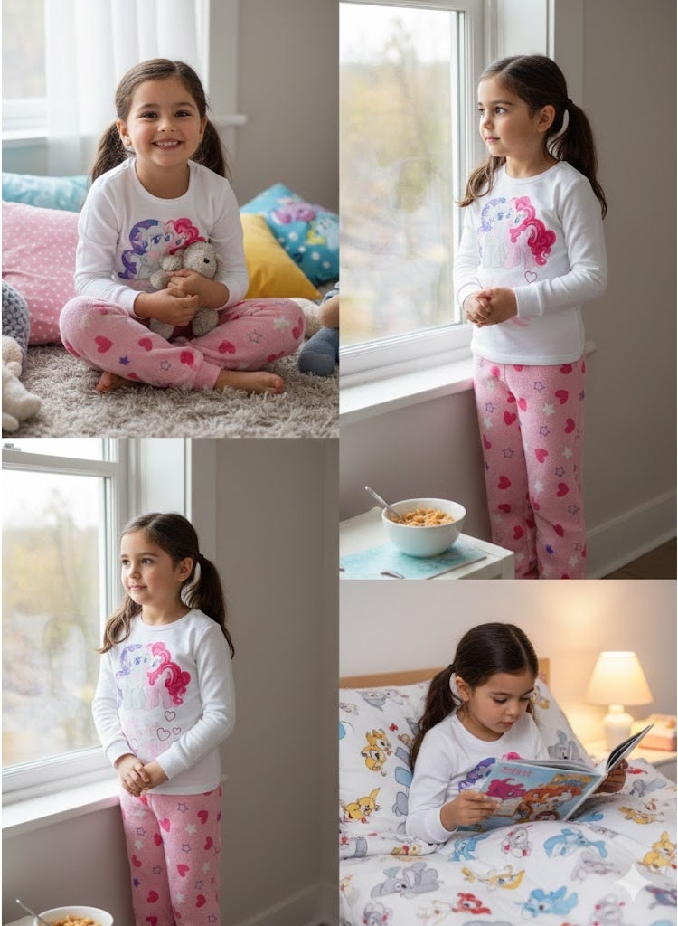 ماي ليتل بوني طقم بيجامة من الصوف المرجاني للفتيات من ماي ليتل بوني من Kids TV - Image 4