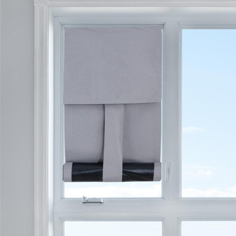 Portable Door Window Shade Curtain, Blackout Cover 25x77cm for Easy Replacement, Light Grey - Image 5