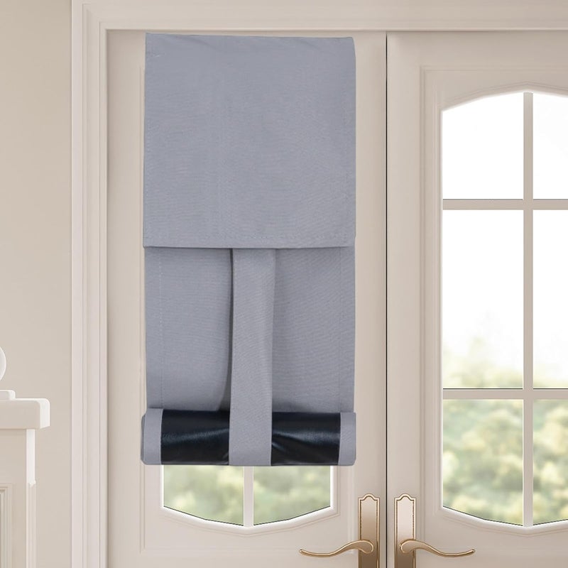 Portable Door Window Shade Curtain, Blackout Cover 25x77cm for Easy Replacement, Light Grey - Image 4