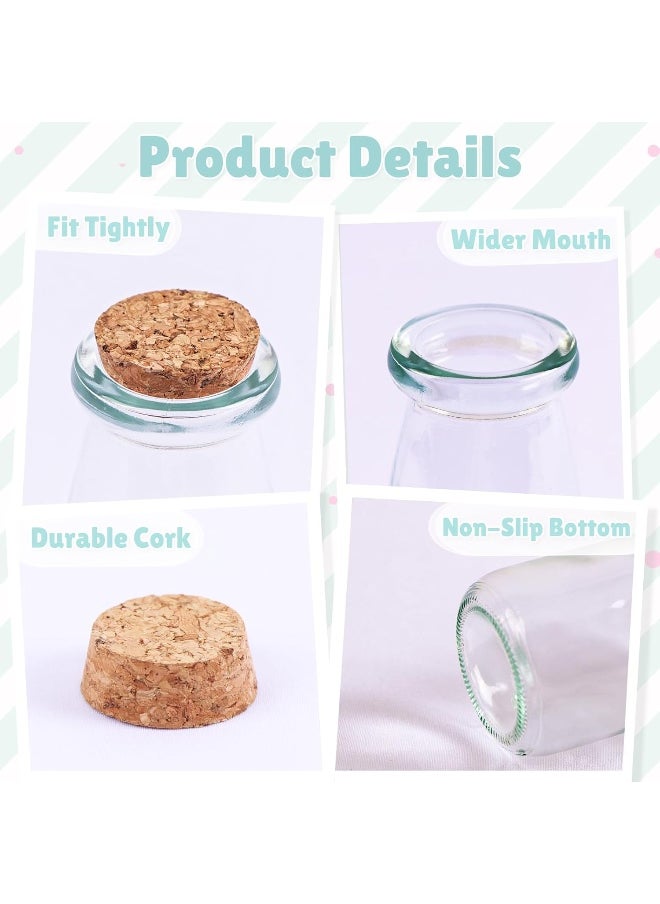 OurWarm OurWarm Small Glass Jars with Cork Lids 3oz, 12PCS Pudding Containers Glass Vials with Wooden Corks Tags and Hemp Ropes, Glass Mason Jars for Weddings Baby Bridal Shower DIY Gifts Crafts Party Favors  - Image 4