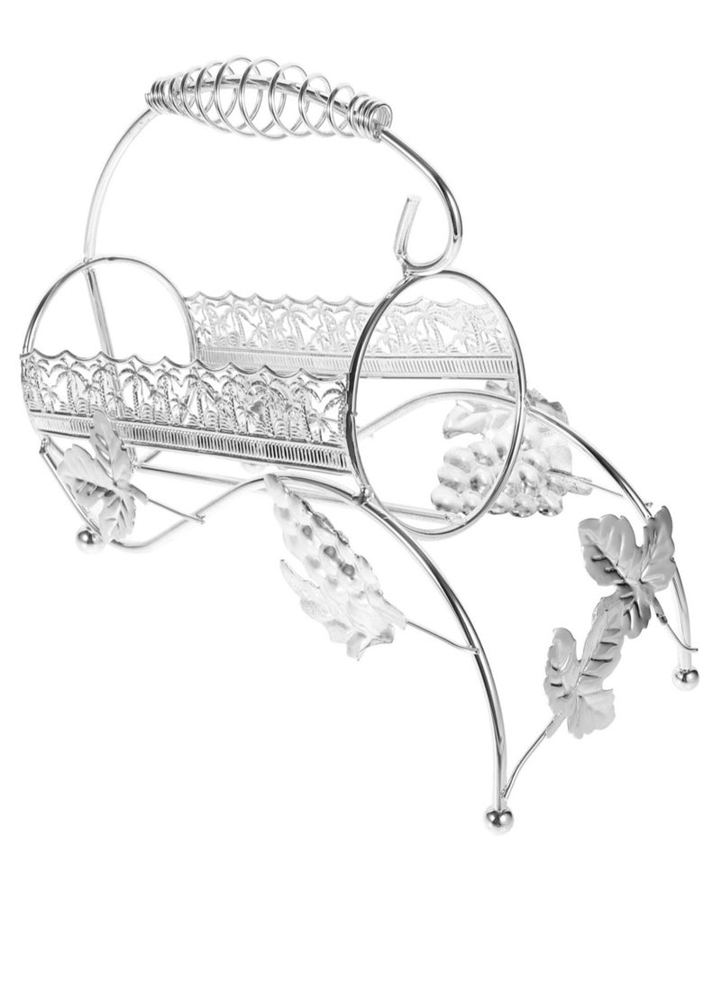 حامل زجاجات النبيذ على الطاولة، حامل زجاجات النبيذ المعدني بتصميم الفراشة، حامل نبيذ قائم بذاته ومخزن زجاجات النبيذ، هدايا النبيذ لزينة بار المنزل والحرف اليدوية - Image 1