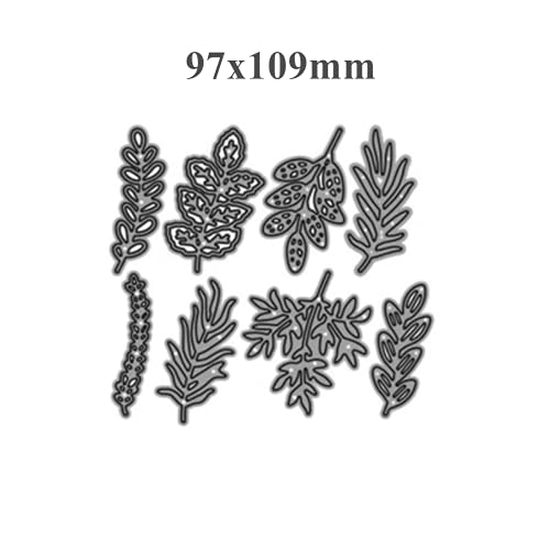 MosBug 8Pcs/Set Leaf Metal Die Cuts,Various Leaves Plant Flower Cutting Dies Cut Stencils for DIY Scrapbooking Album Decorative Embossing Paper Dies Card Making - Image 2