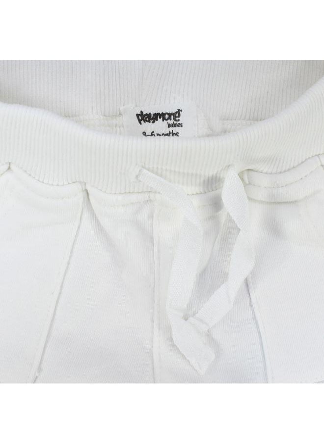 playmore - Unisex White Comfy Shorts - Image 1