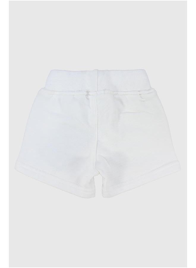 playmore - Unisex White Comfy Shorts - Image 1