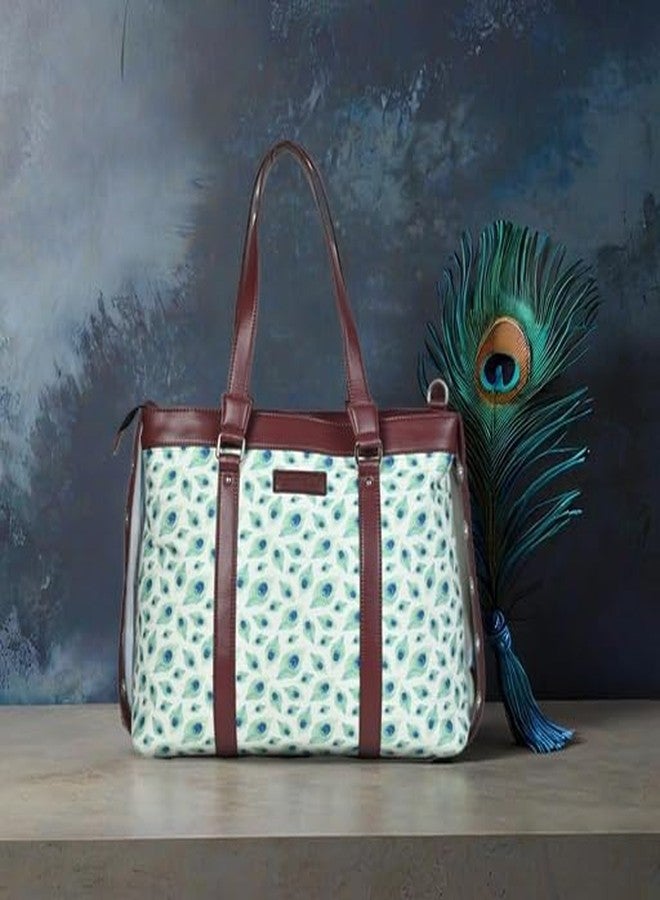 Bot Bag laptop handbag for women Feather Motif - Image 3