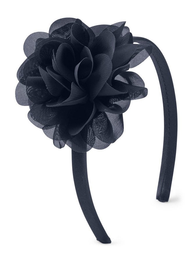 Gymboree girls Toddler Hair Accessories Headband, Navy Flower Hb