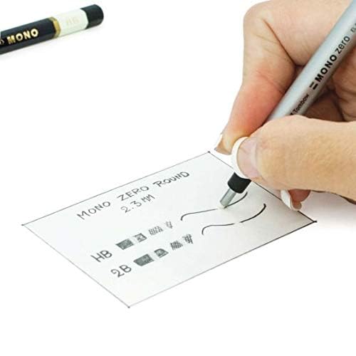Tombow Limited Edition Pack Buy 1 and Get 1 Free Mono Zero Eraser Value Pack_ Round 2.3 mm and Flat 2.5 mm Silver| Precision Tip Eraser with Refills - Image 2
