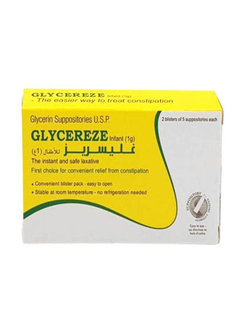 Glycereze Infant 1G Suppository 10S 