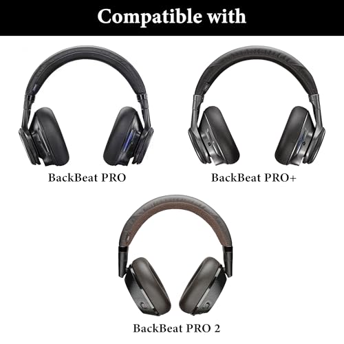 Geekria Flex Fabric Headband Cover Compatible with Plantronics BackBeat PRO PRO PRO2 Wireless Noise Canceling Headphones Sweat Cover Easy DIY Installation Black - Image 3