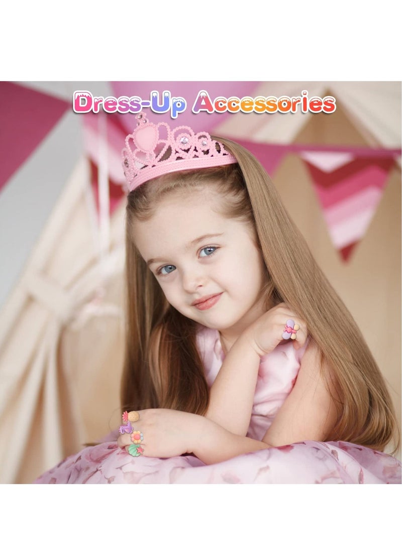 Toy Jewel Rings in Box, Adjustable, No Duplication, Pretend Play and Dress Up Rings for Little Girls (24 Rings)  - Image 4