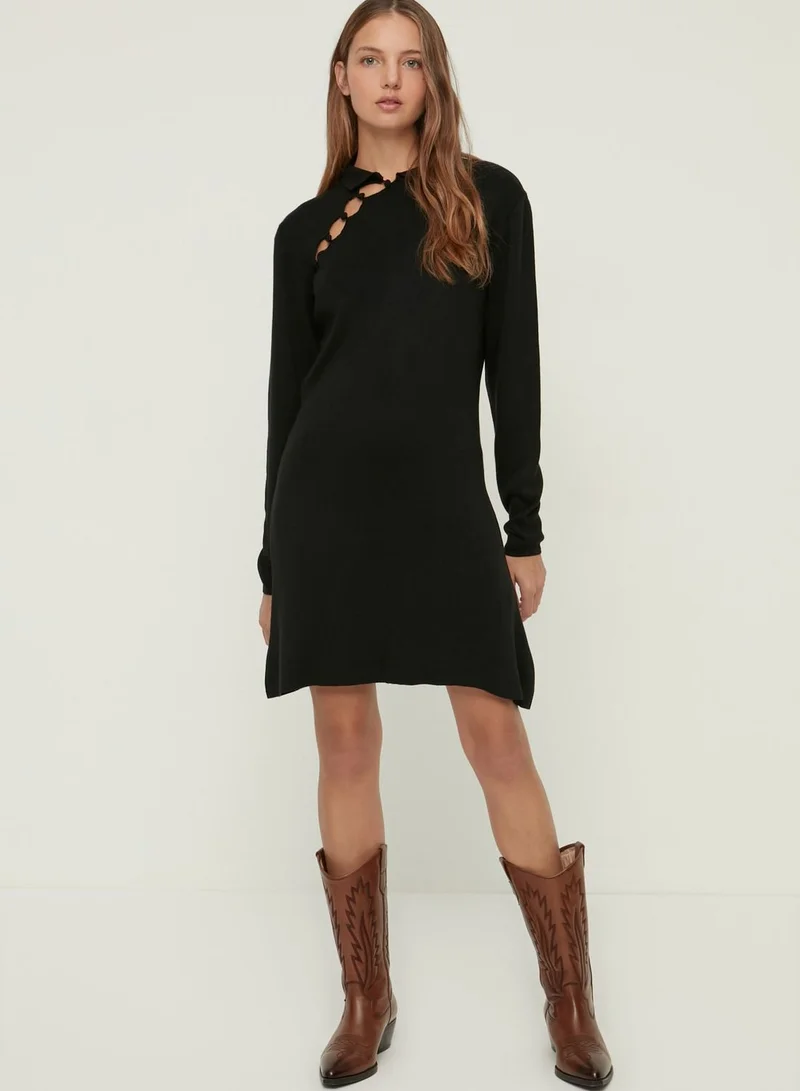 trendyol Knitted Cut Out Detail Dress