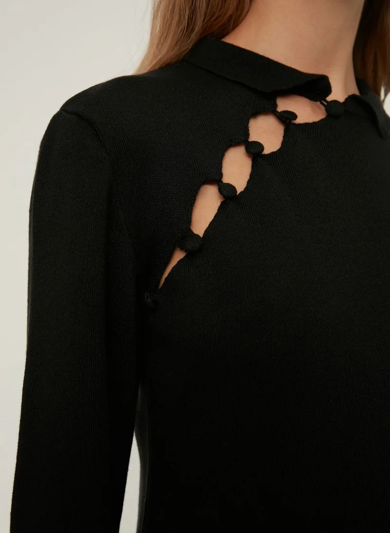 trendyol Knitted Cut Out Detail Dress