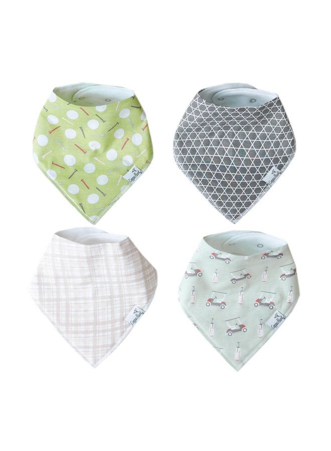 Copper Pearl Baby Bandana Bibs - 4 Pack Soft Cotton Baby Bibs for Drooling and Teething, Absorbent Drool Bibs for Baby Girl and Boy, Adjustable to Fit Newborns to Toddlers, Tons of Styles (Bogey) - Image 1